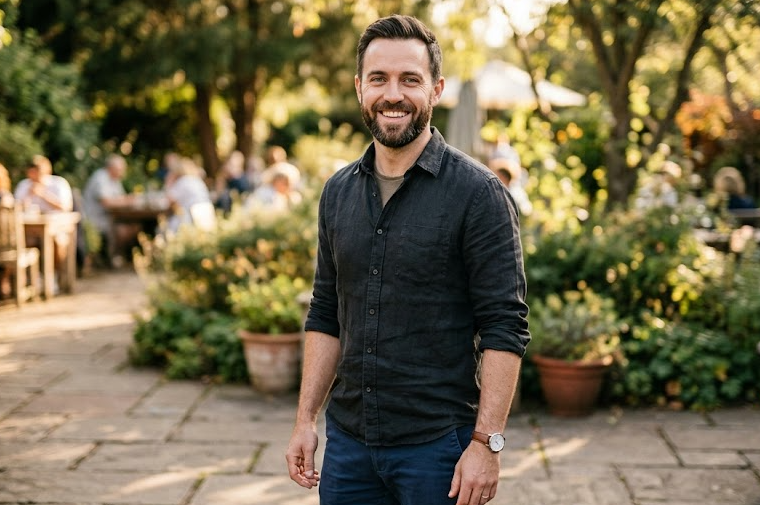 Donna che si rilassa all'aperto con gli occhi chiusi